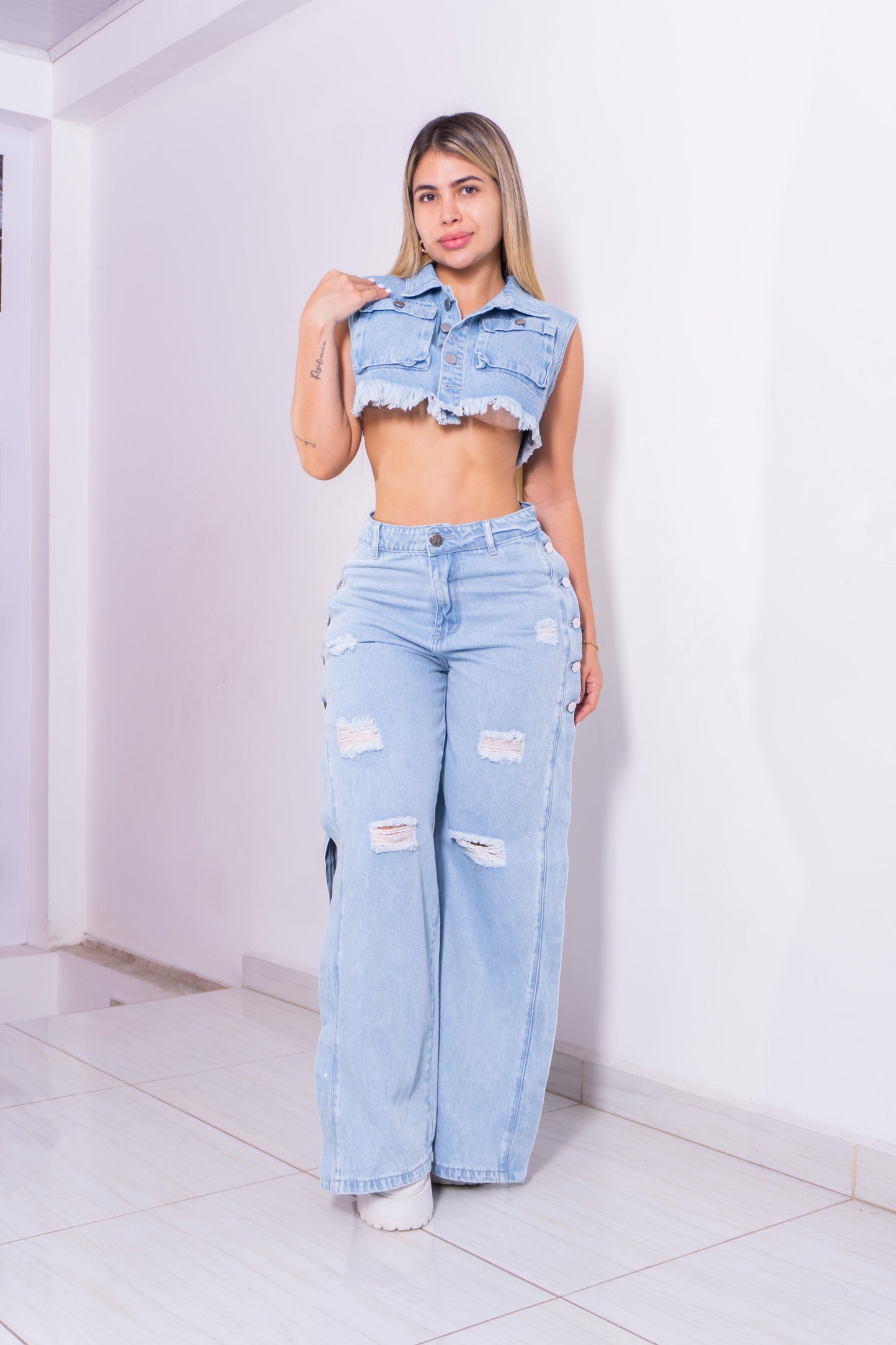 Jeans Mom Fit Rigido - Ref K4684