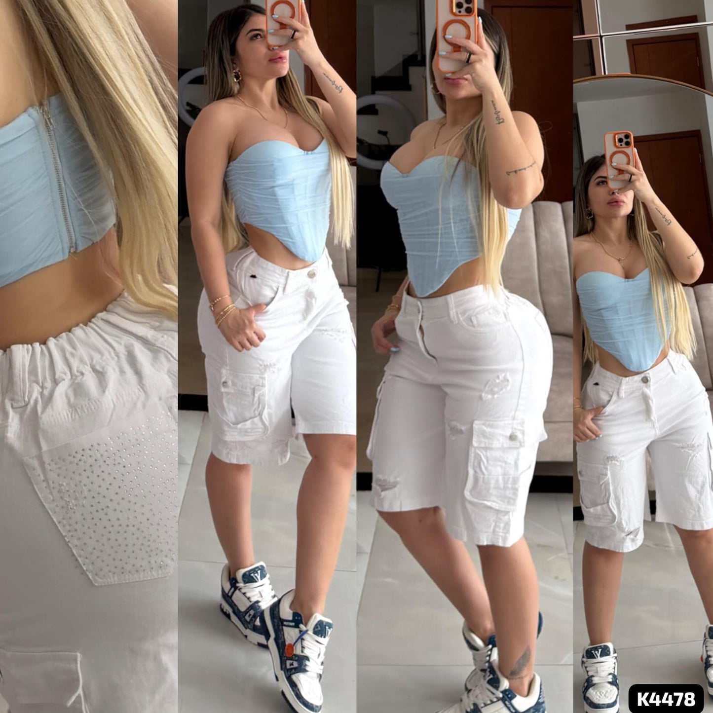 Short Bíker Blanco - Ref K4478 - K4478-01.jpg