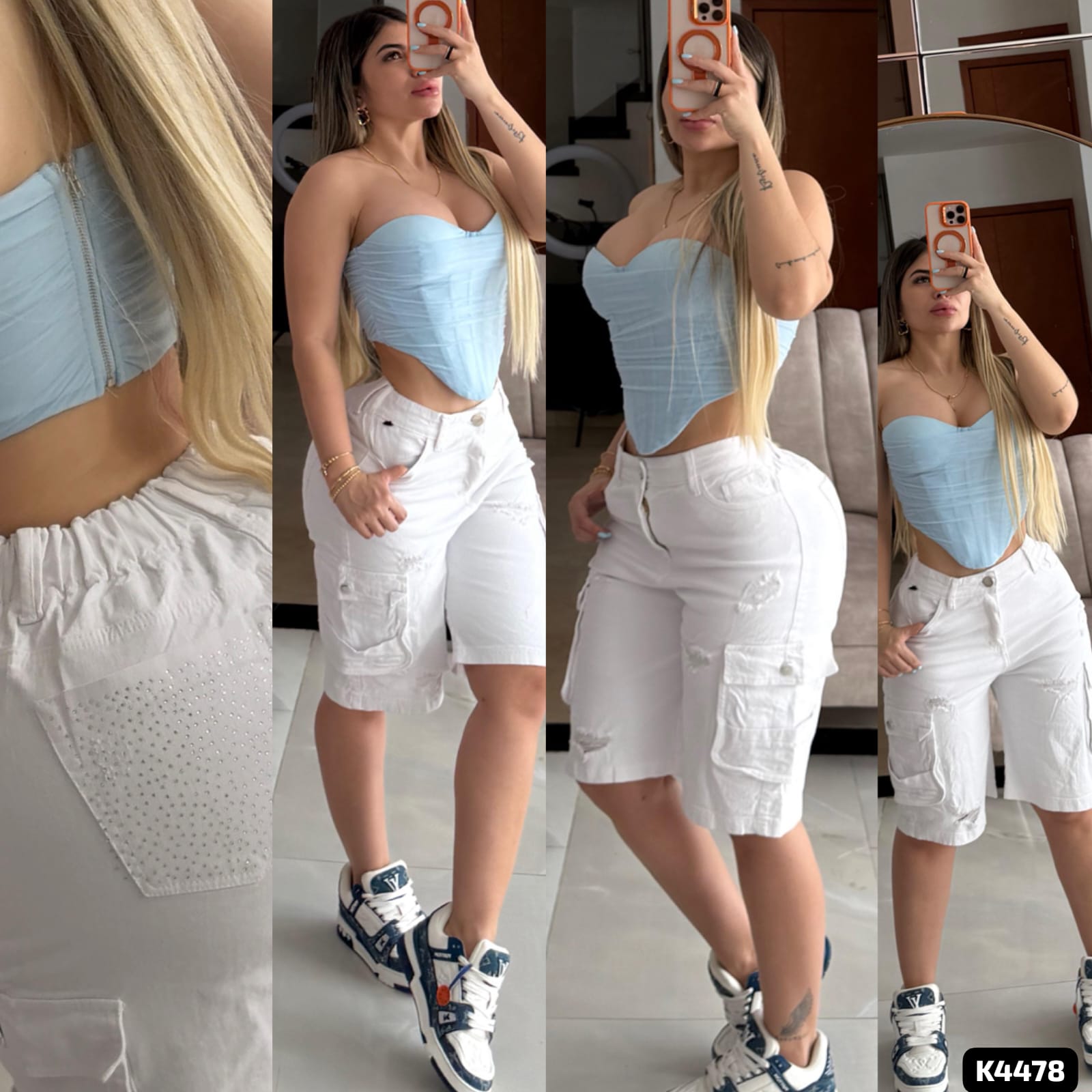 Short Bíker Blanco - Ref K4478 - K4478-01.jpg