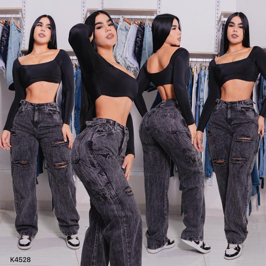 Jeans Mom Fit Rígido Gris - Ref K4528 - K4528-01.jpg