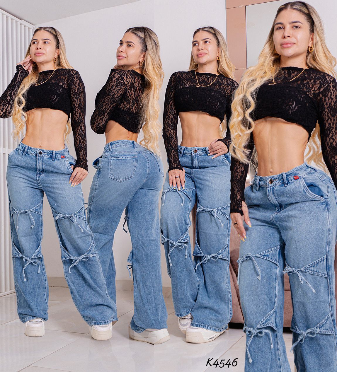 Jeans Mom Fit Rígido Azul - Ref K4546 - K4546-01.jpg