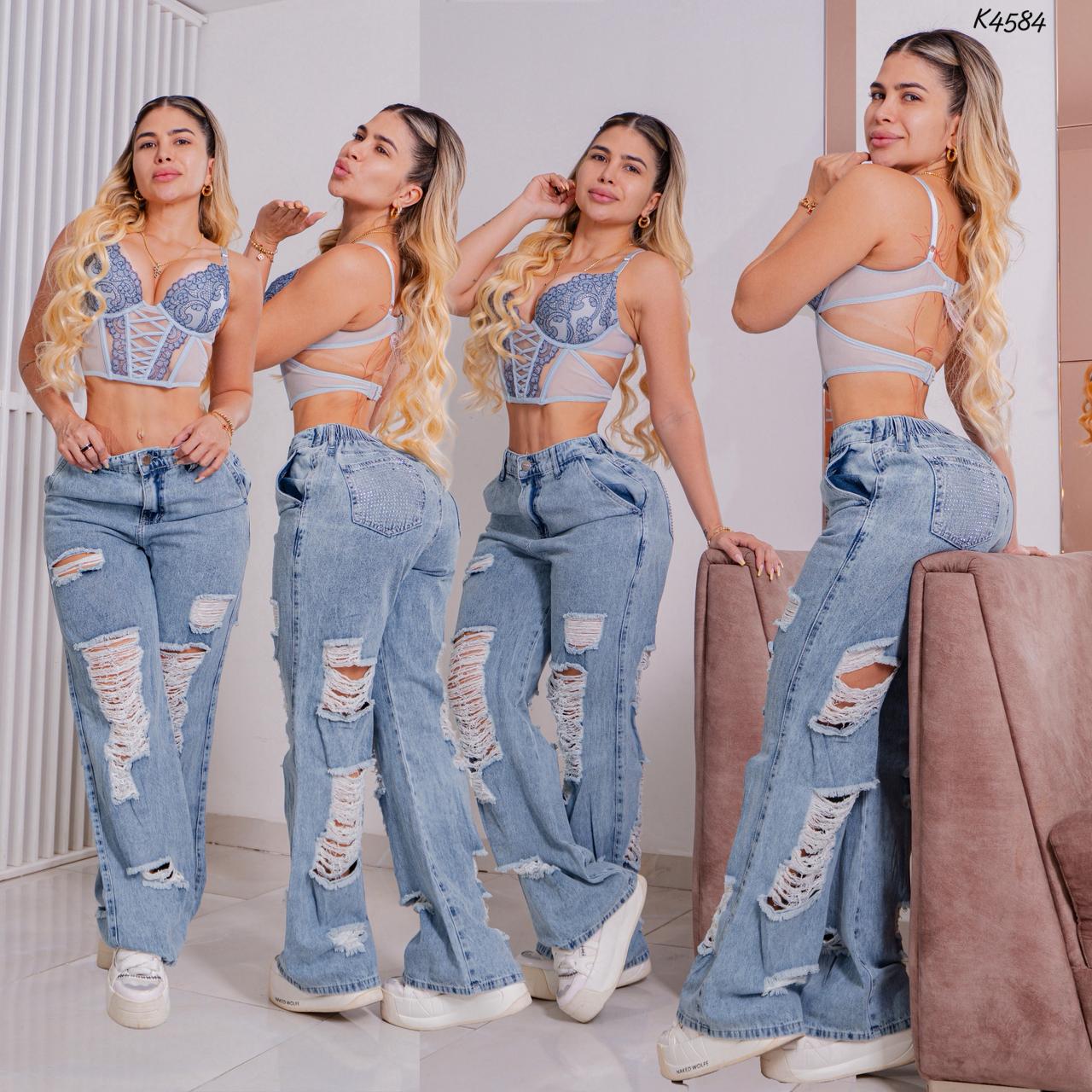 Jeans Mom Fit Rígido Claro - Ref K4584 - K4584-01.jpg