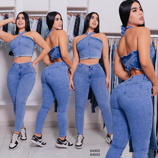 CONJUNTO EN TELA STRECH K4455 K4543♥️ENVIO GRATIS♥️