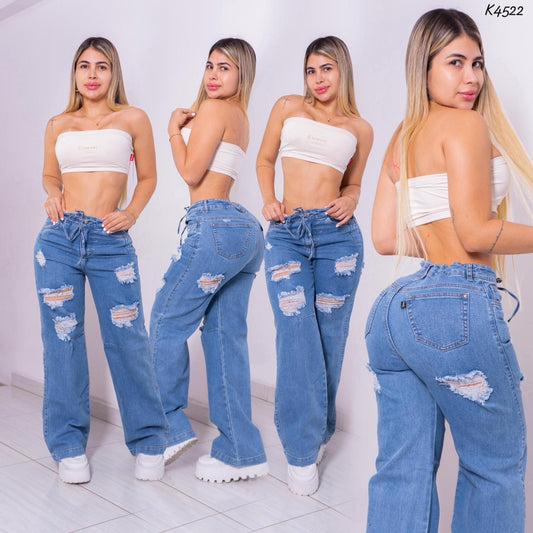 Jeans Mom Fit Rigido - Ref K4522