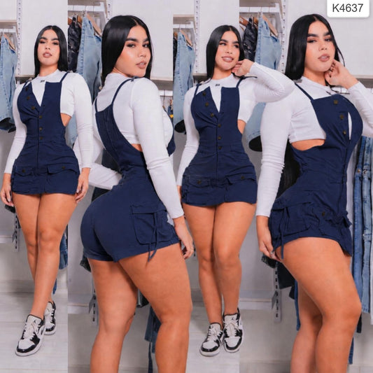 Braga Falda Short Azul - Ref K4637