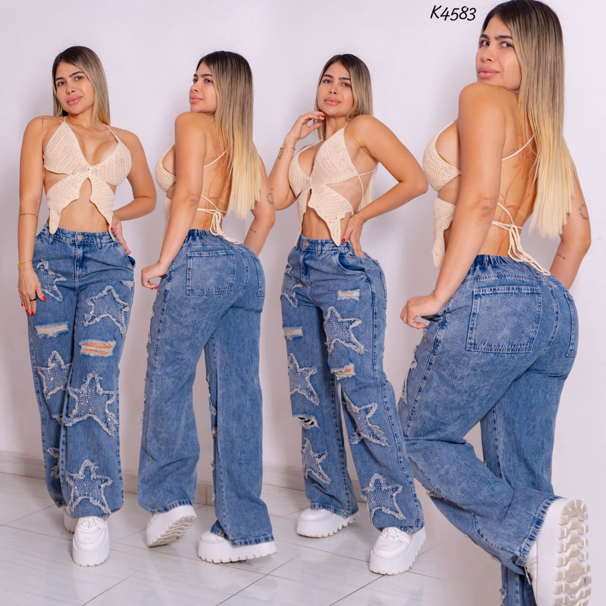 Jeans Mom Fit Rígido - Ref K4583